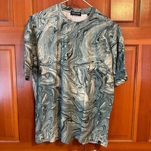 Scotch and Soda tee shirt.  Size XL.  Green marble pattern.